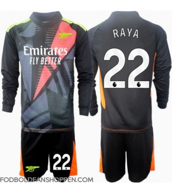 Arsenal David Raya #22 Målmand Tredjetrøje Børn 2024-25 Langærmet (+ Korte bukser)